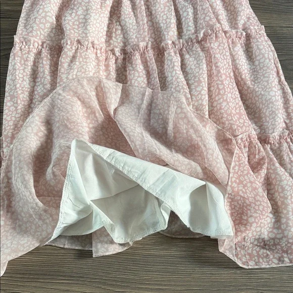 SHEIN Light Pink Tiered Midi Dress - Picture 2 of 6